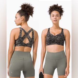 Lululemon enlite bra weave 34D collage camo
